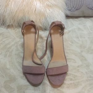 Light Pink/ Nude ankle strap heel sandals
